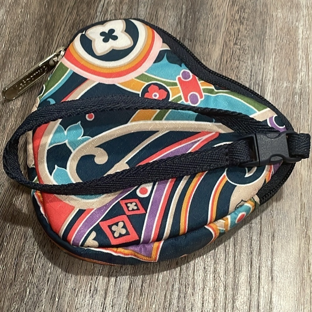 LeSportsac Heart Shaped Mini Zippered Pouch floral multicolor - Picture 5 of 5